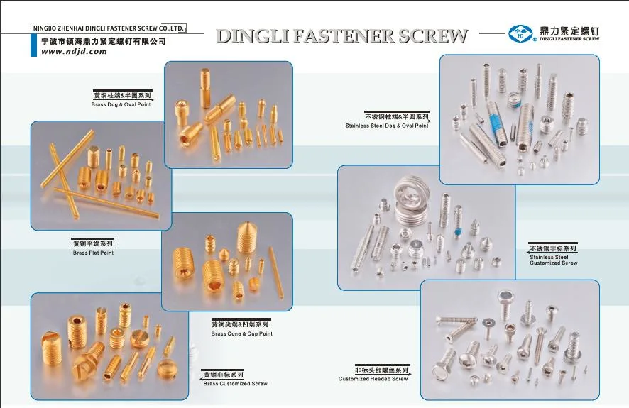 China Factory Set Screw Grub Screw with Cup Point Made of Alloy Steel / Carbon Steel