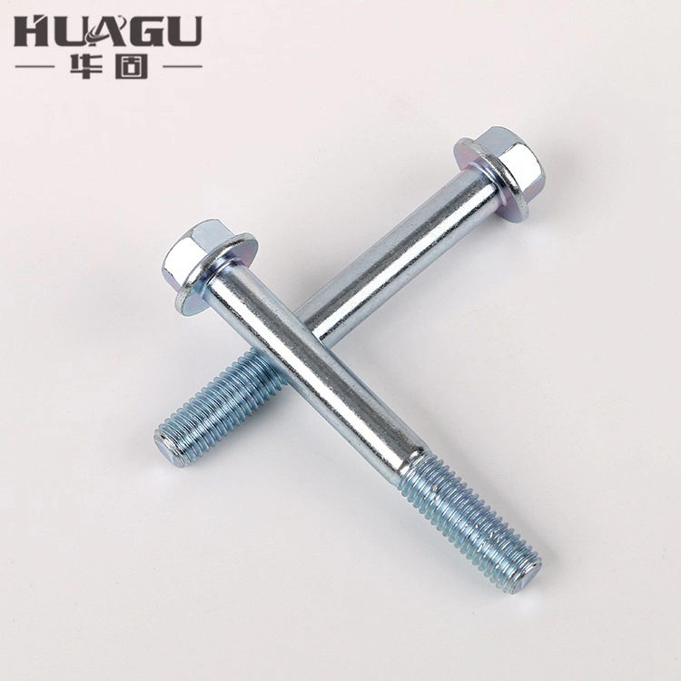 Blue & White Zinc Hex Flange Bolts Gr 4.8 M10