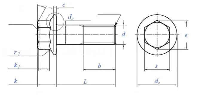 Factory Manufacturer Carbon Steel Zp Stainless Steel 304/316 Hex Flange Bolt